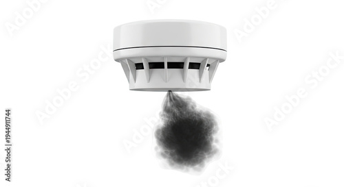 Smoke detector emitting dark smoke