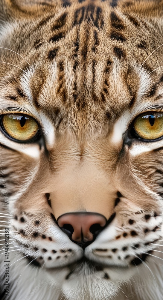 Obraz premium Close-up of a majestic lynx with piercing eyes.