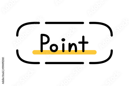 かわいい枠とポイントの手描き風素材