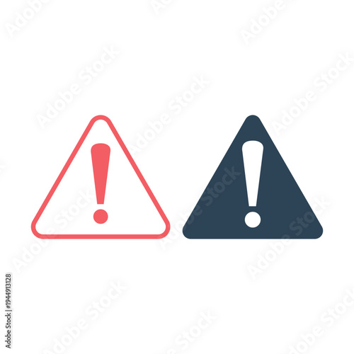 Exclamation mark vector icons set illustration.
