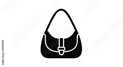 Vector black handbag icon