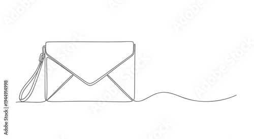 Vector illustration of a single envelope purse