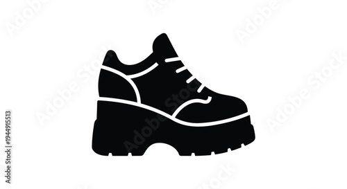 Vector black sneaker icon