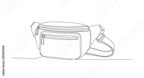 Vector illustration of a fanny pack