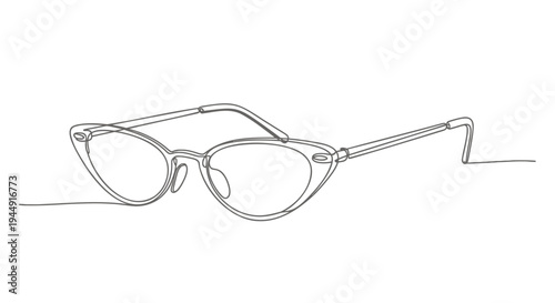 Vector illustration of glasses, eyeglasses, spectacles