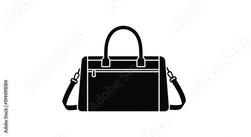 Vector black handbag icon