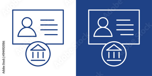 Account Blue And White Icon Style Collection