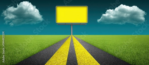 Road to the Billboard in Nature.