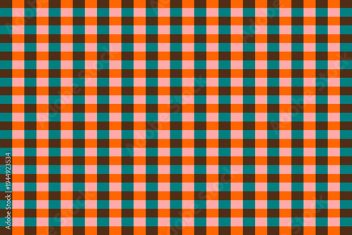 Symmetrical gingham pattern for textile and fabric designs.