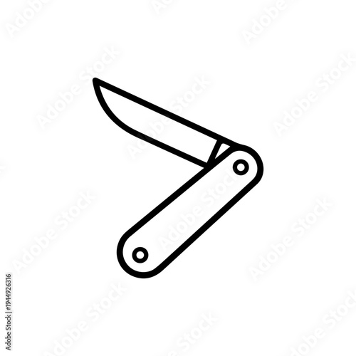 Folding knife line icon vector isolated
Vector line icon on a white background