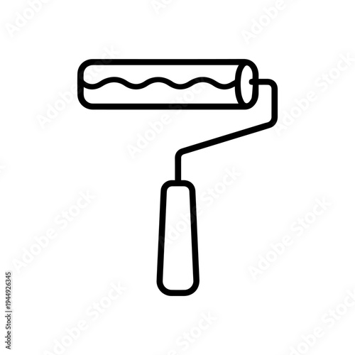 Paint roller line icon vector isolated
Vector line icon on a white background