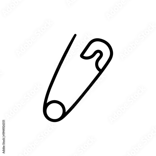 Stationery pin line icon vector isolated
Vector line icon on a white background