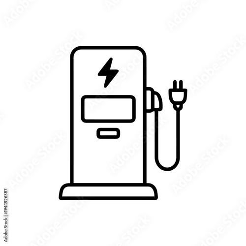 Charging station line icon vector isolated
Vector line icon on a white background