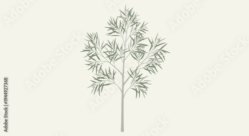 Detailed drawing of a small tree.