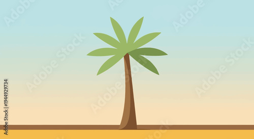 Palm tree standing alone tall.