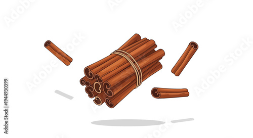 Cinnamon Sticks Bundle Illustration
