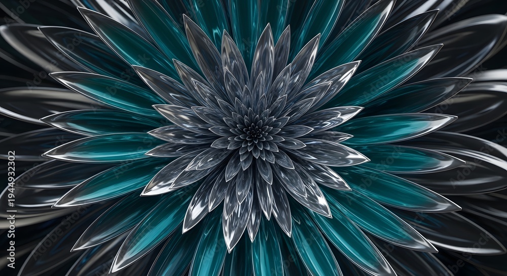 Obraz premium Abstract colorful fractal flower burst background design