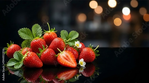 strawberries on the table
