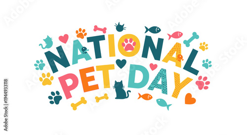 Happy National Pet Day Celebrate Your Beloved Companions with Adorable Illustrations