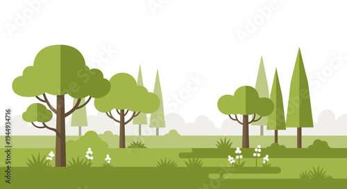 Group of trees in a field.