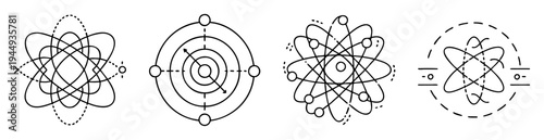 Abstract representation of mathematical equations or scientific models and conceptual ideas