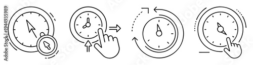 Illustrative representation of the passage of time, and adjustment or manipulation