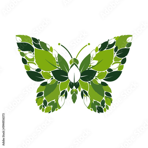 A stylized graphic illustration of a green mountain with a white peak and a large green tree with a brown trunk, set against a white background.