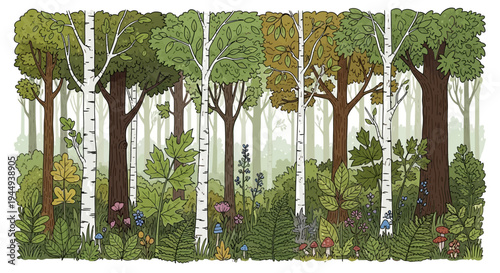 Trees Forest Green Leaves Nature.