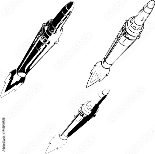 Nuclear Missile Vector Illustration