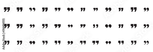 Set of quote mark, quotes icon, sign, symbol, emblem. Ditto marks icon set. Quotation marks. Dialogue discussion symbol for UI UX, website, mobile app.