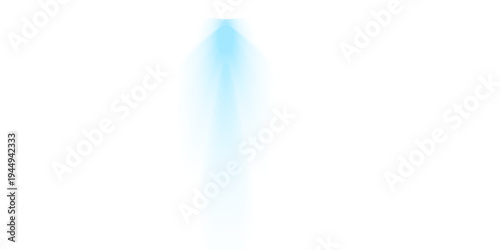 Cinematic blue spotlight beam on black background for stage theater performance show lighting effect glow rays