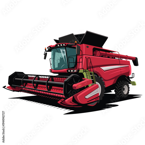 combine harvester tractor