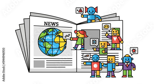 Digital Age Collaboration Robots Disseminating Global News and Information Flow Across Platforms