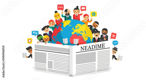 Dynamic Global Communication Connecting Diverse Communities Through News Media and Real-time Information Flow