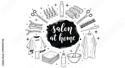 Set of 20+ salon at home vector icons
