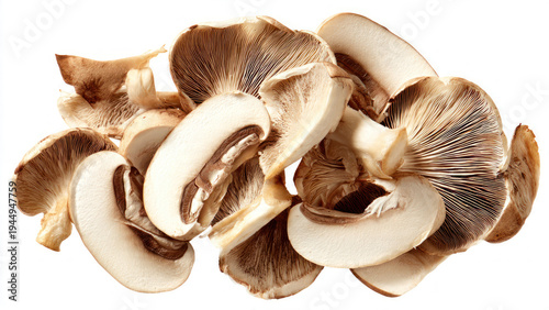 mushrooms on a white background