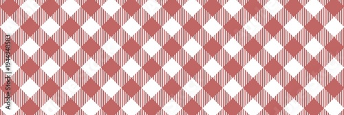 Rustic terracotta red gingham argyle pattern with diagonal stripe lines. Warm brick checkered background for autumn decor and traditional kitchen textile.