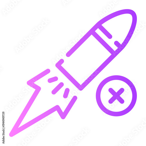 delete gradient icon