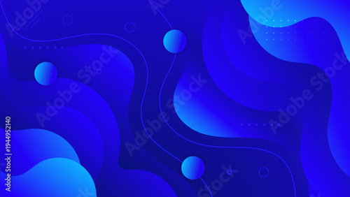 Elegant dark blue liquid wave background with deep gradients and abstract flowing shapes for professional presentations