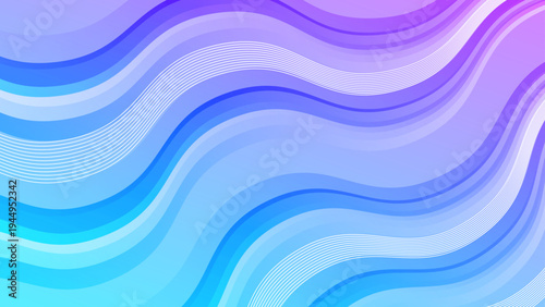 Dynamic wavy pattern with colorful gradients and thin contour lines