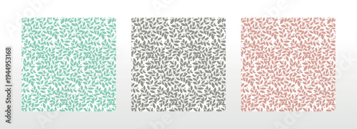 Wallpapers in the style of Baroque.. Set of colored floral ornaments. Seamless vector backgrounds Graphic patterns for fabric, wallpaper, packaging. Ornate Damask flower illustration