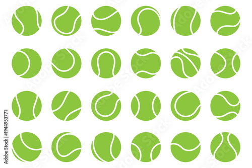 A vector icon set of tennis and Basketball icon, showcasing both filled and outline styles for sports design outline and filled vector illustration.
