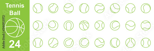 tennis ball icon set. tennis ball icon page symbol for your web site design tennis ball icon logo, app, UI. tennis ball icon in trendy flat style isolated