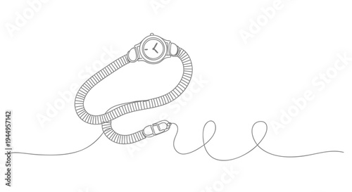 Vector illustration of a smartwatch with a cord