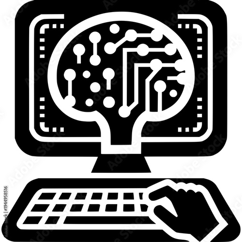 Brain-Computer Interface: An artistic rendering captures the synergy of human intellect and technology.