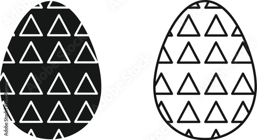 Easter egg triangle patterns Vector