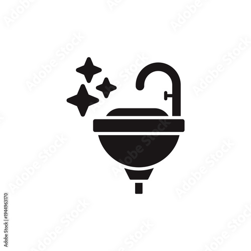 sink icons minimalist flat style design, sink Vector illustration on white background