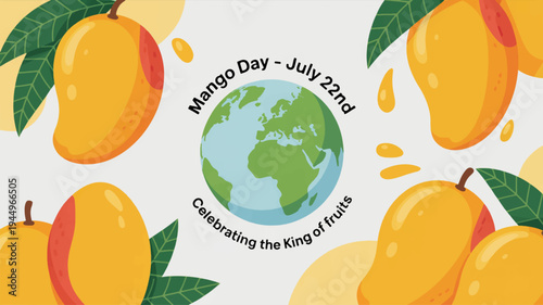Mango day july 22nd celebrating the king of fruits around the globe with fresh yellow mangoes