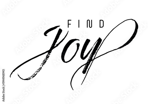 Thing big vector eps hand drawn inscription with lines. Calligraphic inscription, vector illustration.