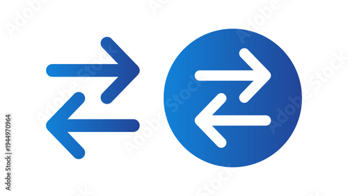 Arrow Swap Horizontal Exchange Direction Symbol For Data Transfer Interface Color Icon